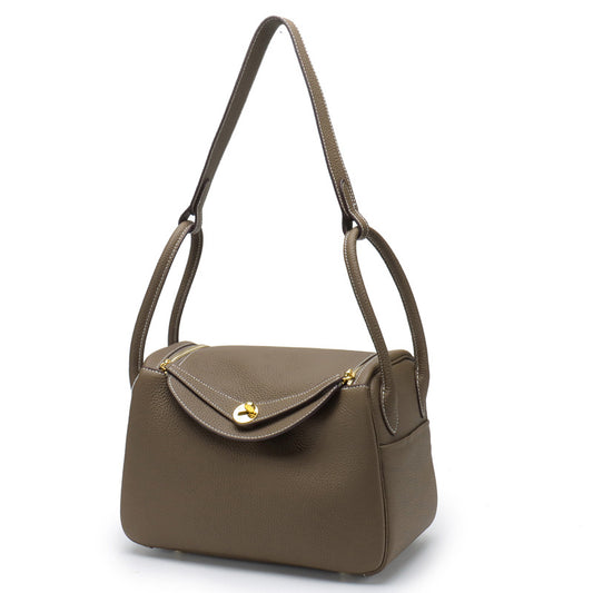 Layer Cowhide Lychee Pattern Lindy Doctor Genuine Leather Crossbody Bags