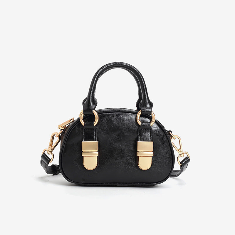 Women's Portable Boston High-grade Oil Wax Leather Crossbody Bags