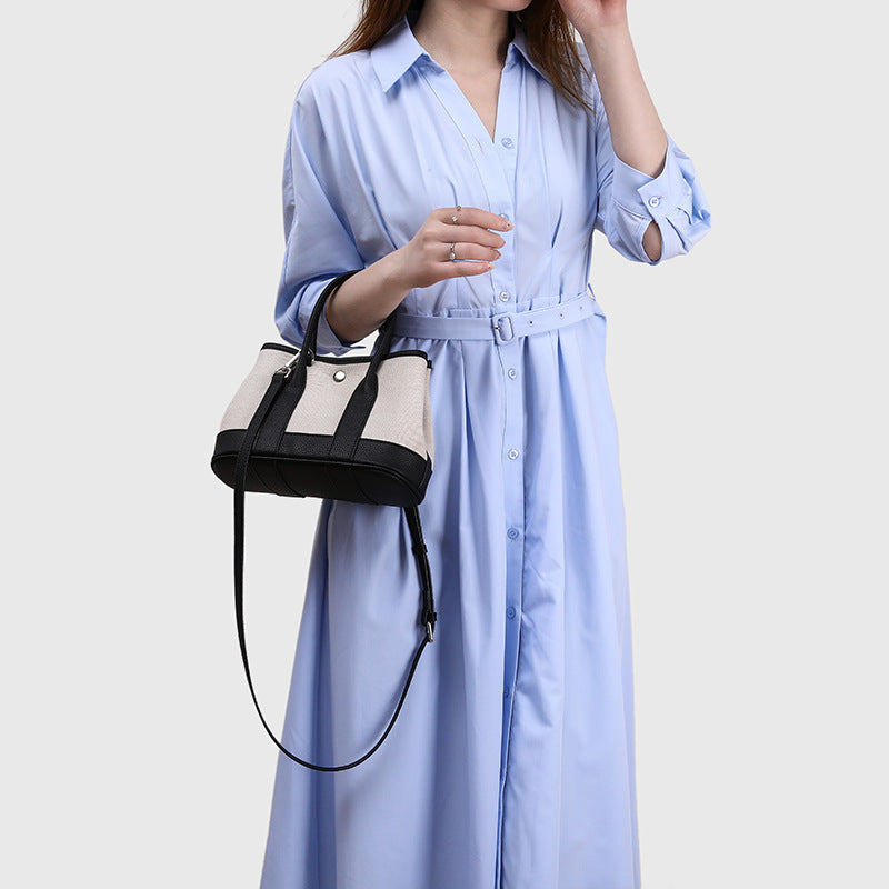 Durable Women's Canvas Stitching Mini Fashion Bags