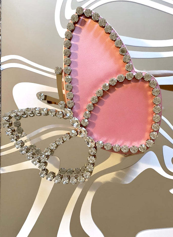 Classy Trendy Creative Diamond Butterfly Clutch Bags