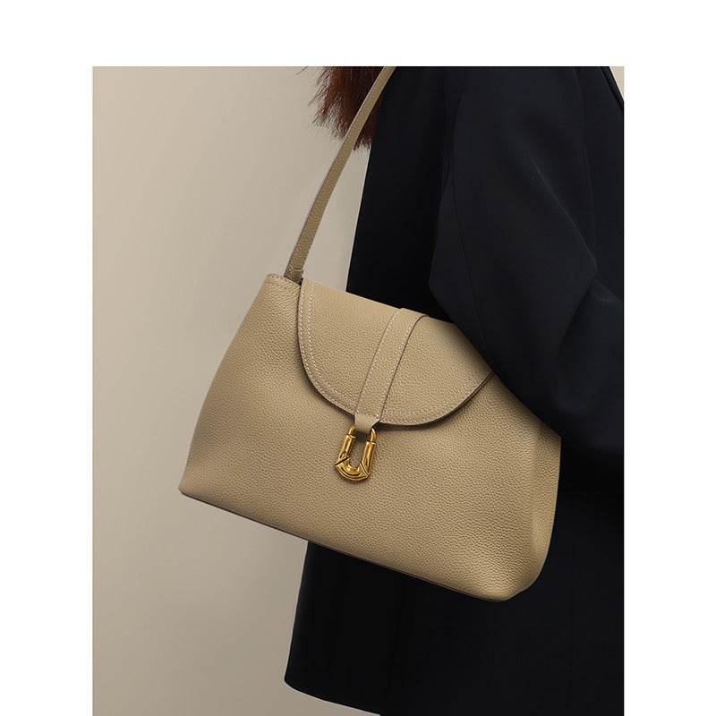 Women's Genuine Leather Underarm Large Capacity Crossbody Bags