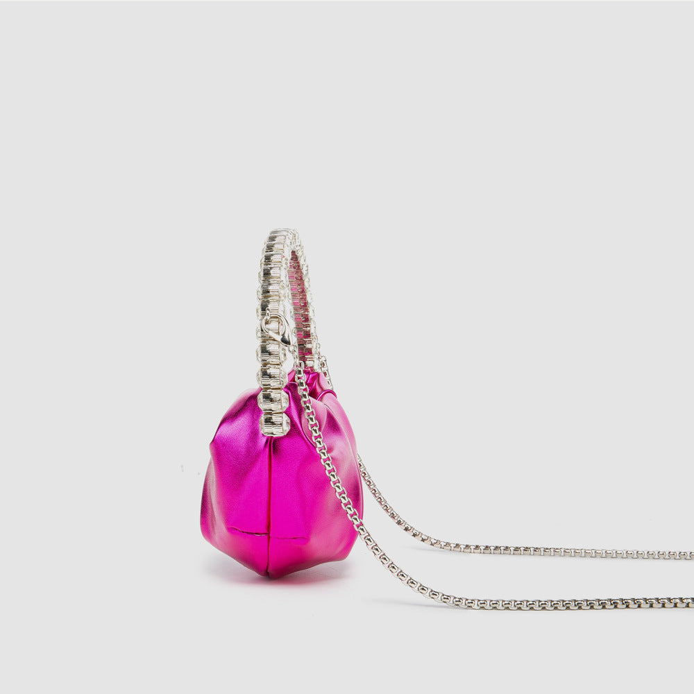 Round Diamond Mini Chain Dinner Party Shoulder Bags