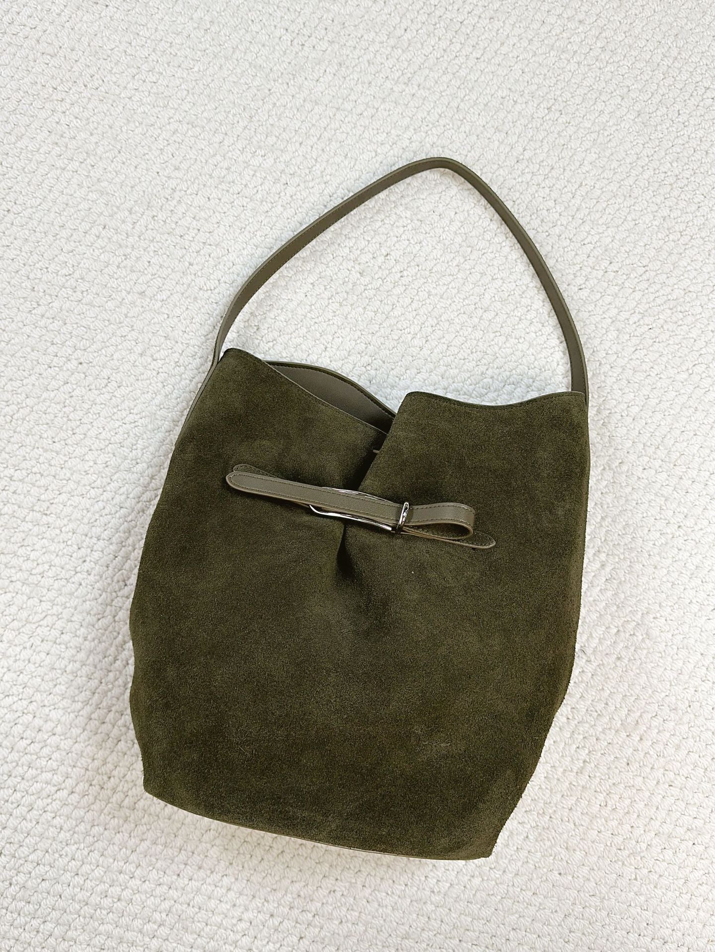 Layer Frosted Cowhide Underarm Large Capacity Commuter Portable Shoulder Bags