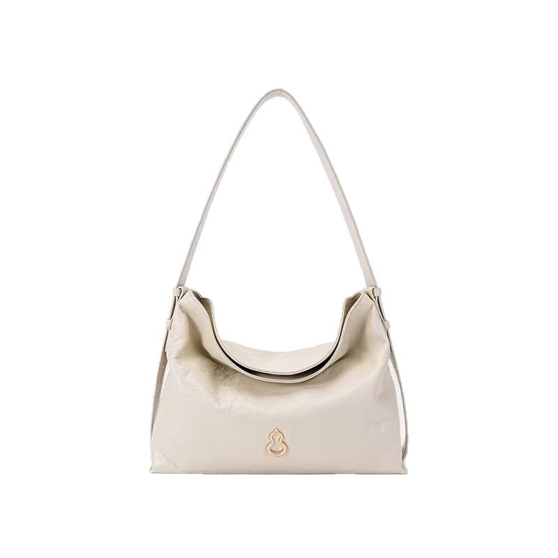 Half Slope Cotton Medium First Layer Cowhide Crossbody Bags