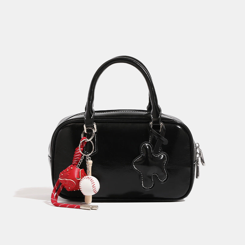 Design Bowling Female Cute Vintage Boston Bags