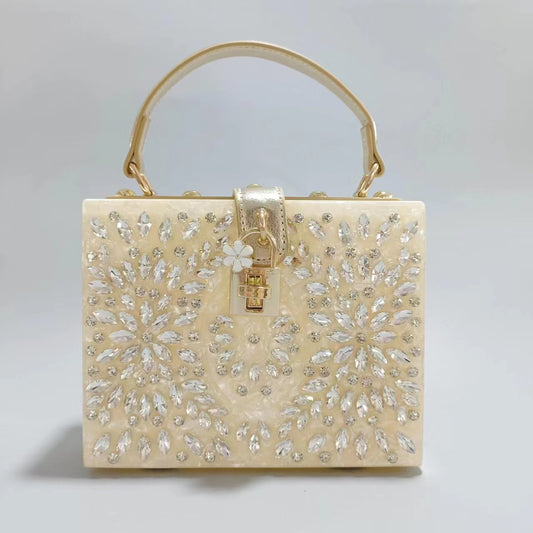 Women's Acrylic Diamond Wedding Portable Large Capacity Evening Bags