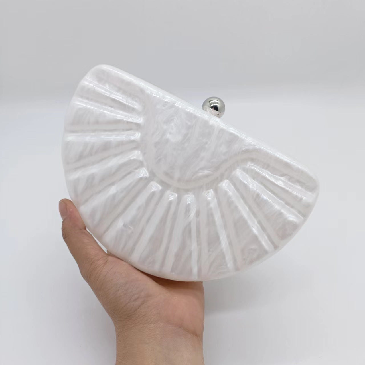 Women's Semicircle Shell Acrylic Fashion Wedding Dinner Evening Bags