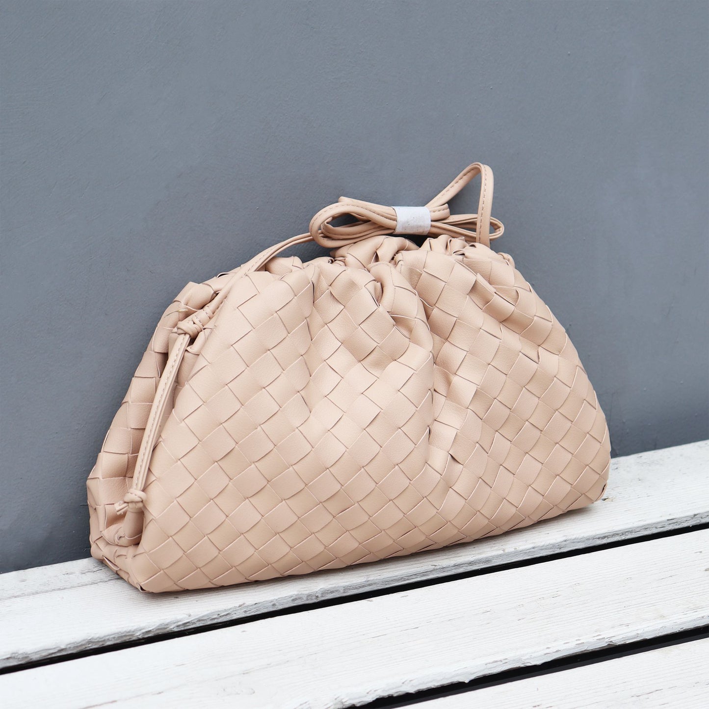 Fashion Clutch Woven Korean Style Cloud Soft Leather Crossbody Bags