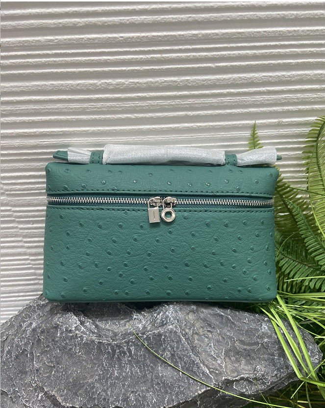 Women's Box Genuine Leather Autumn Ostrich Grain Bags