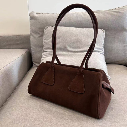 French Simplicity Triangle Leather Pillow Boston Bags