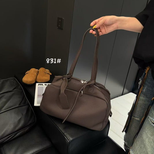 Women's Soft Leather Bowling Idle Style Fashion Crossbody Bags