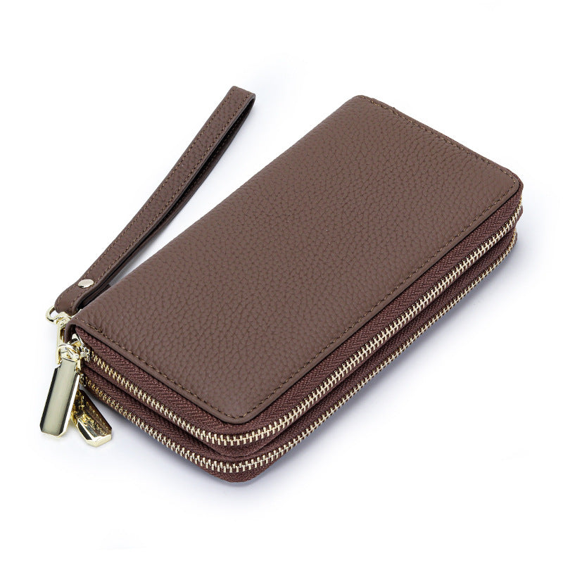 Women's Outside Leather Long Large Capacity Double Ladies Wallets