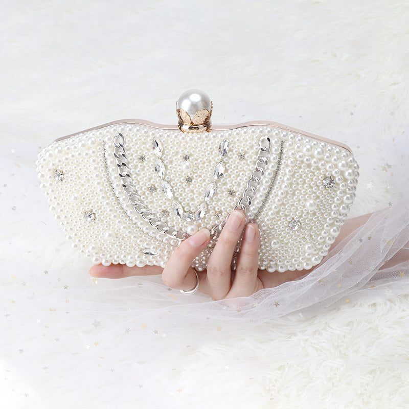 Women's Elegant Pearl Banquet Clutch More Than Styles Evening Bags