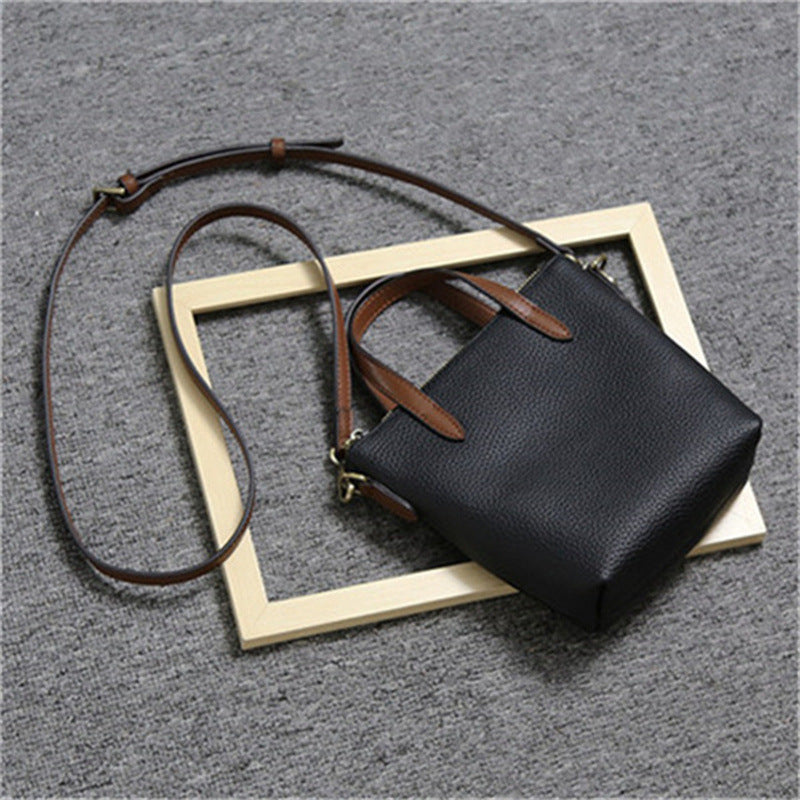Women's First Layer Cowhide Portable Soft Leather Crossbody Bags