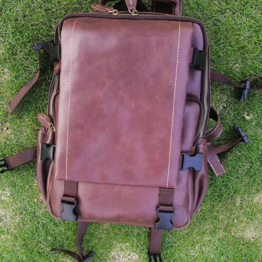 Women's & Men's & First Layer Cowhide Business Computer Backpacks