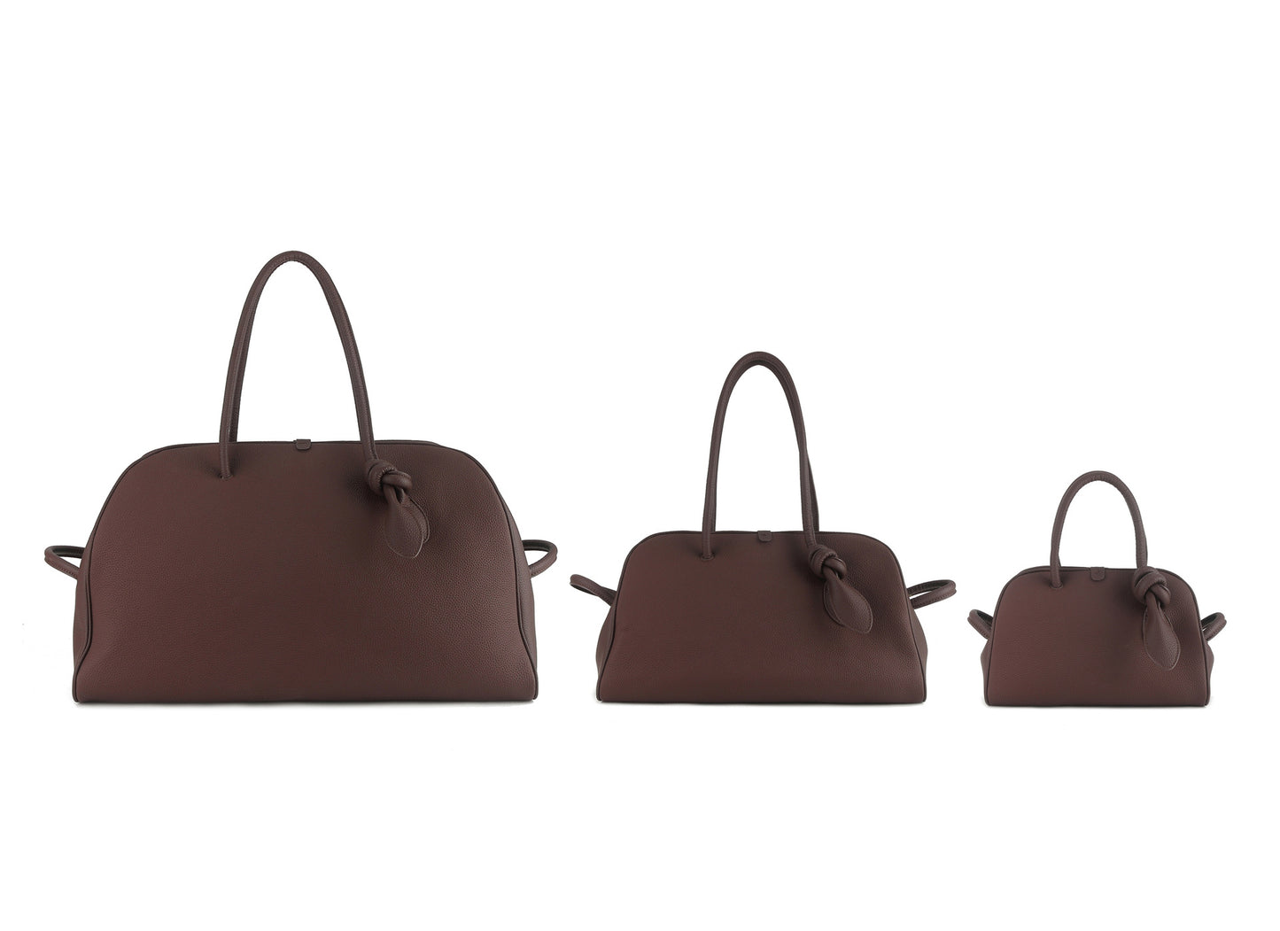 Graceful Fashionable Knotted Design Boston Litchi Shoulder Bags