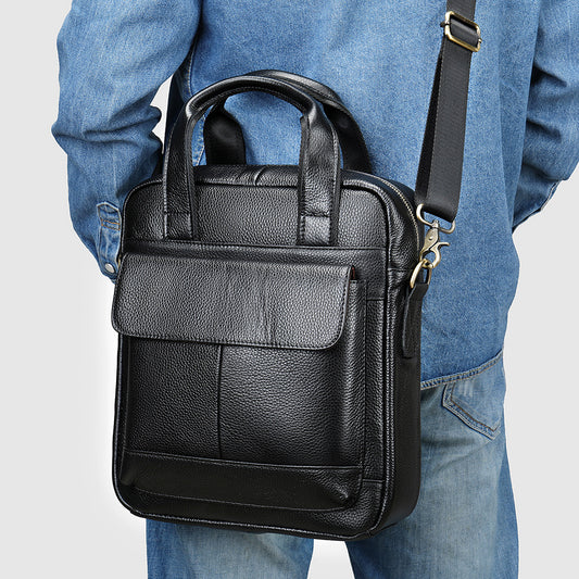 Men's First Layer Cowhide Portable High-grade Men's Handbags