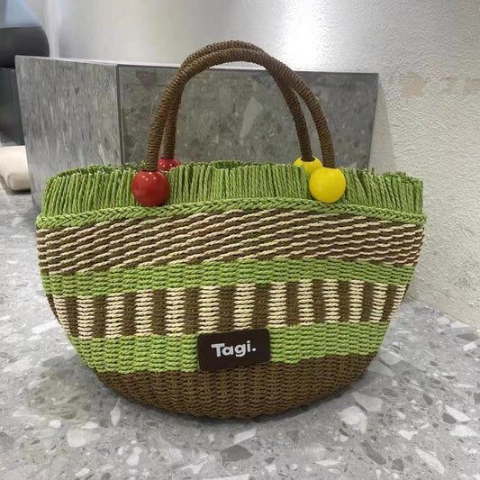 Women's Straw Woven Summer Little Fresh Beach Shoulder Bags