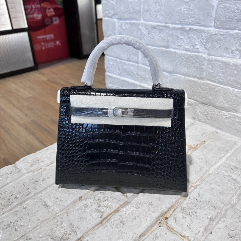 Women's Palm Print Genuine Leather Kelly Mini Bags