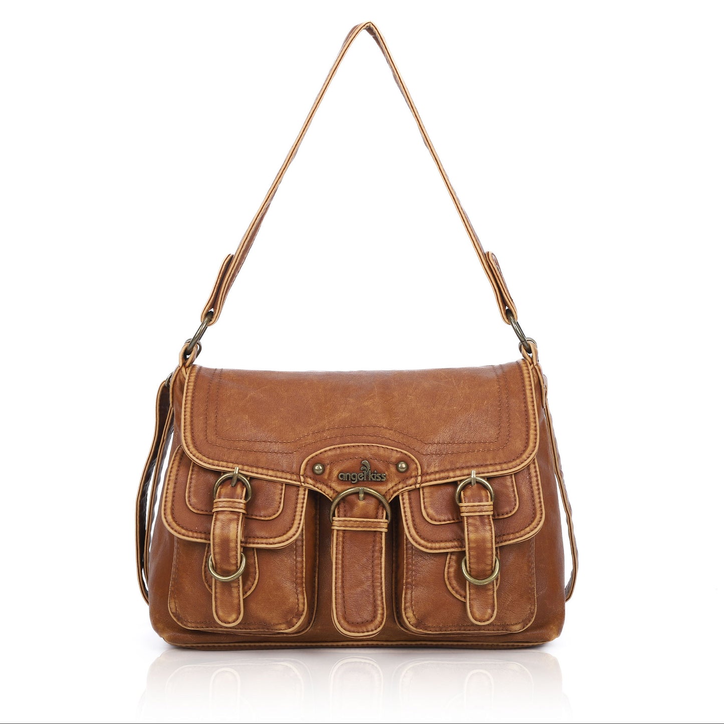 Women's Distressed Fashion Retro Popular Large Capacity Crossbody Bags