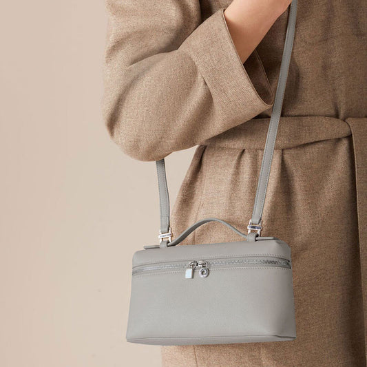 Lunch Box First Layer Leather Female Crossbody Bags