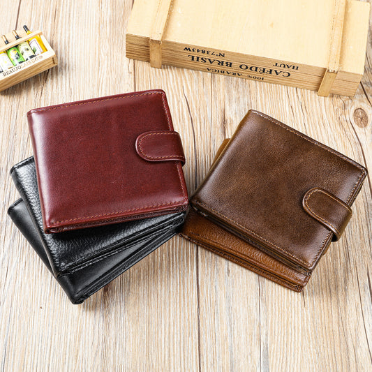 Men's For Man Trendy First Layer Cowhide Men's Wallets
