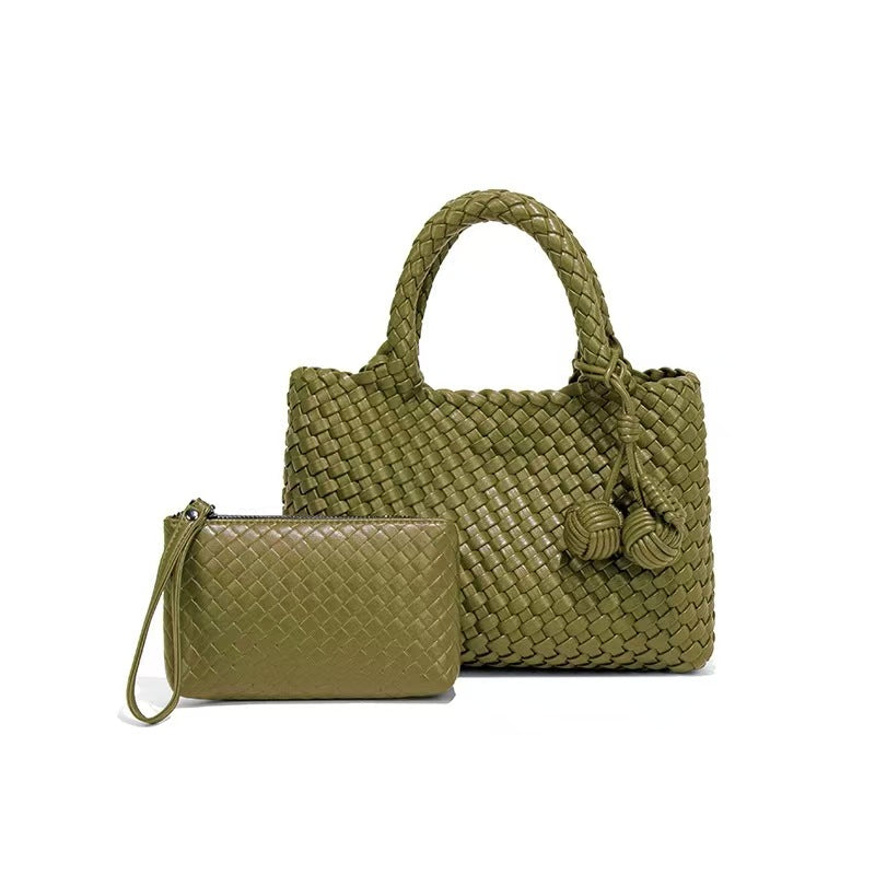 Women's Niche Woven Soft Leather Fashion Hand Handbags