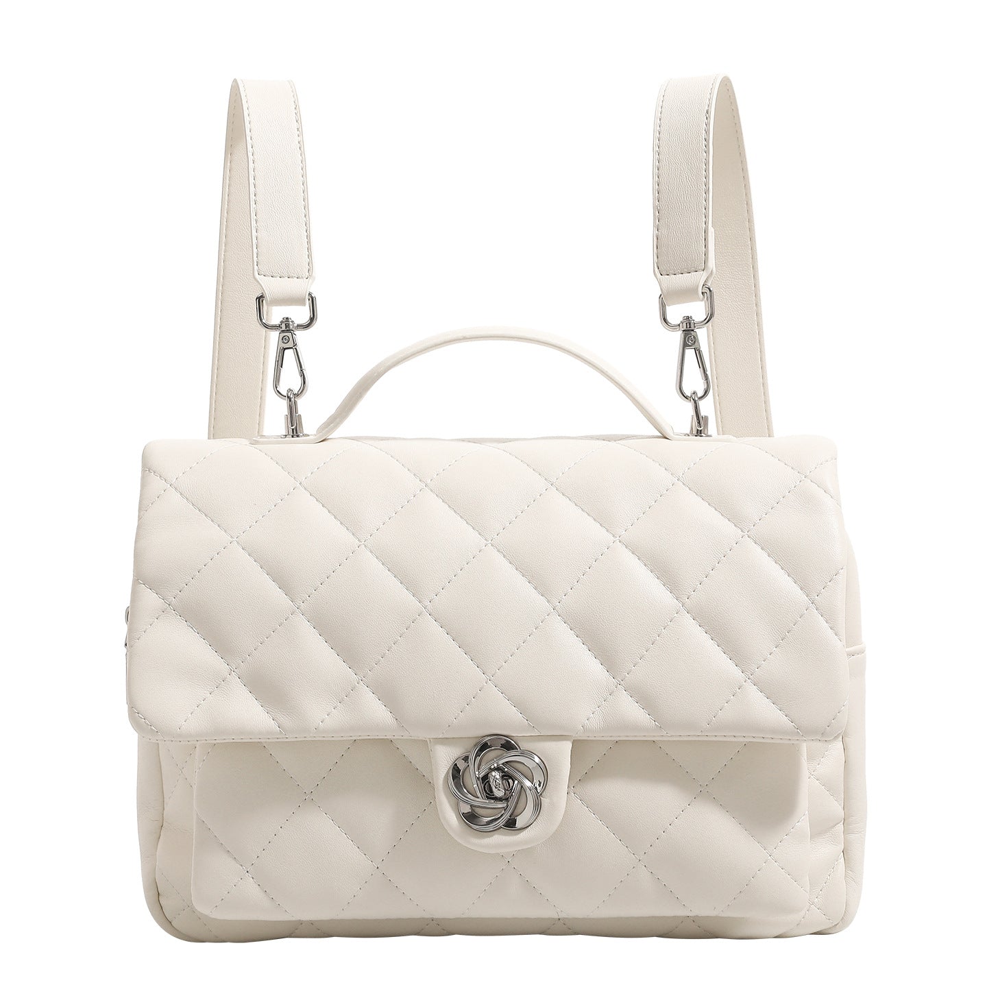Women's Classic Style Rhombus Chain High-grade Preppy Backpacks