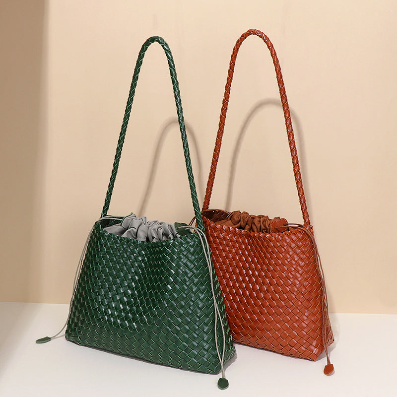 Women's High-grade Woven Large Capacity Composite Shoulder Bags