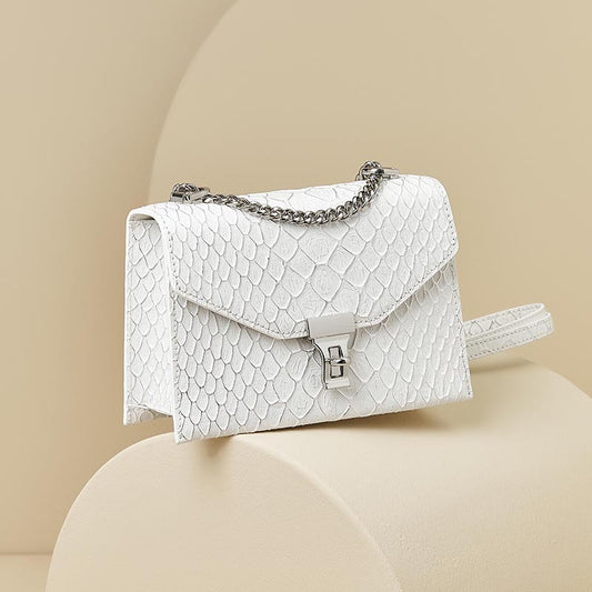 Women's Selected Genuine Leather Chain Summer High Crossbody Bags