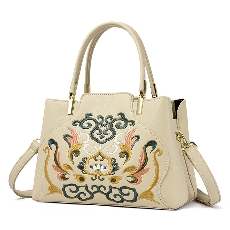 Women's Embroidered Fashionable Retro Artistic National High-grade Handbags