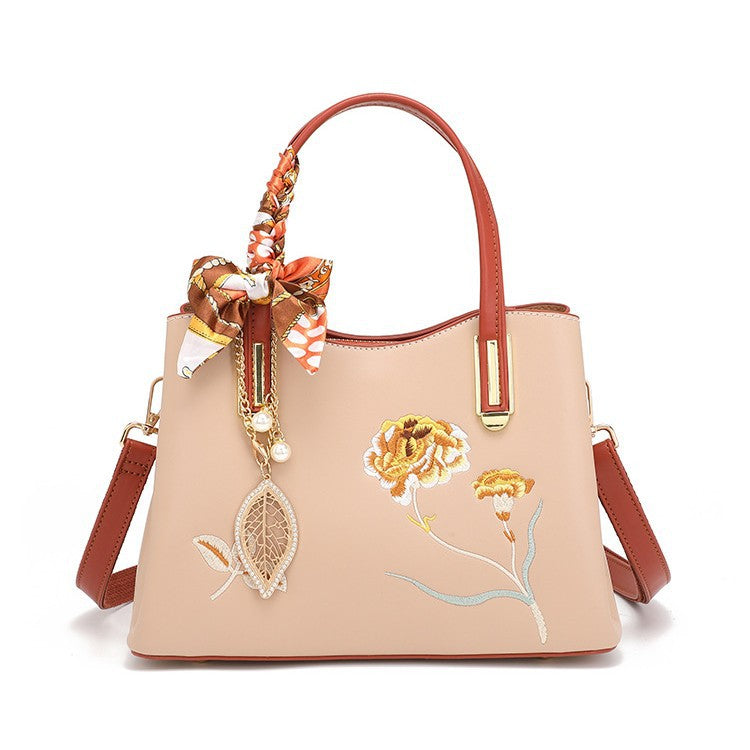 Banquet Portable Chinese Style Embroidery Carnation Advanced Bags