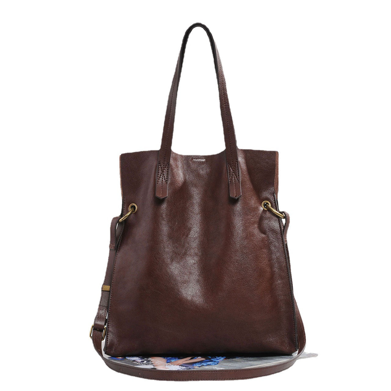 Women's Genuine Leather Fashion Retro Plant Simple Versatile Shoulder Bags