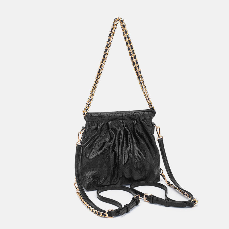 Women's Stray Niche Rhombus Garbage Chain Fashion Shoulder Bags