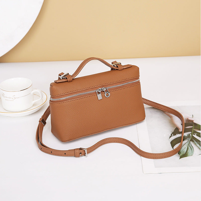 Women's Leather Niche Temperament Lunch Box Summer Simple Crossbody Bags