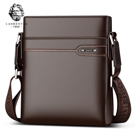 Men's Old Man Leisure Business Cowhide Vertical Men's Handbags