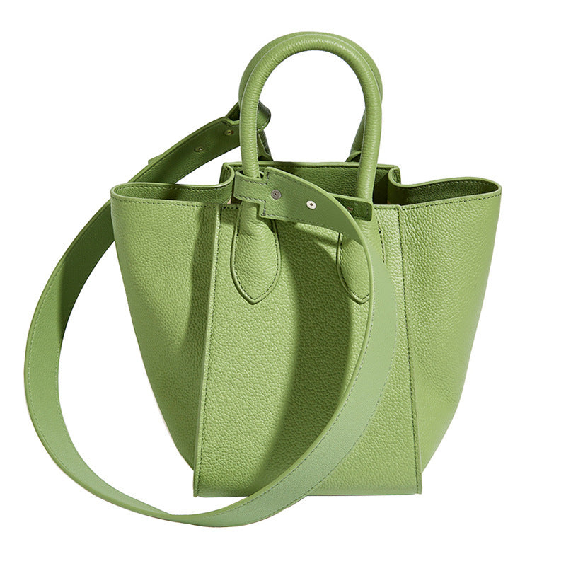 Women's Genuine Leather Wings Style Niche Exquisite Bucket Bags