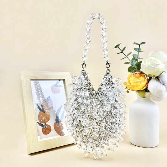 Women's Beads Portable Water Drop Fashion Temperament Handbags
