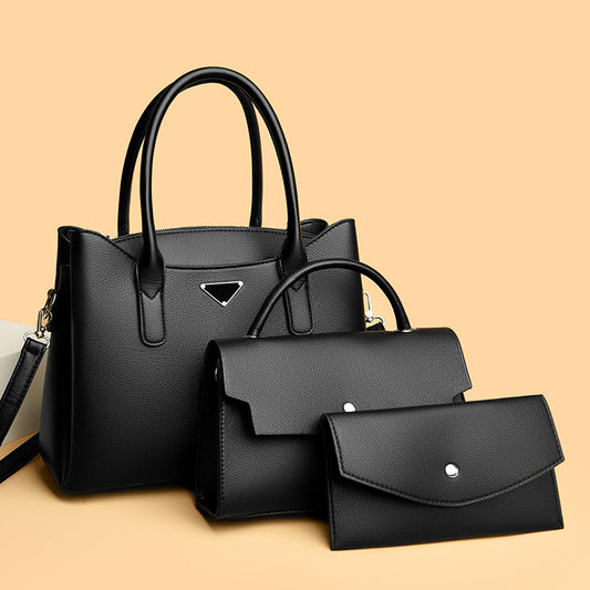 Women's High-grade Three-piece Versatile Large Capacity Commuter Handbags