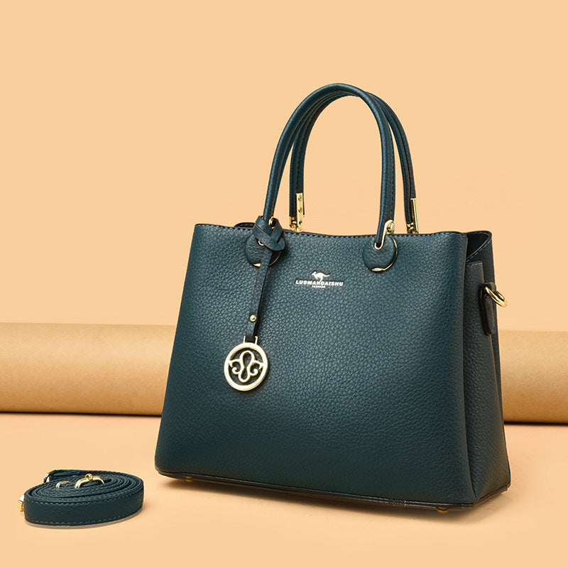 Women's Simple Fashion Large Capacity Soft Leather Handbags
