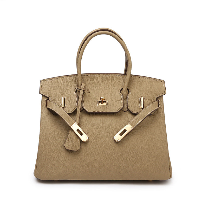 Women's Line First Layer Cowhide Handmade Genuine Bags