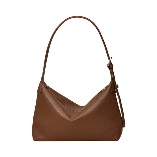 Top Layer Vegetable Tanned Pattern Cattle Leather Retro Classic Shoulder Bags