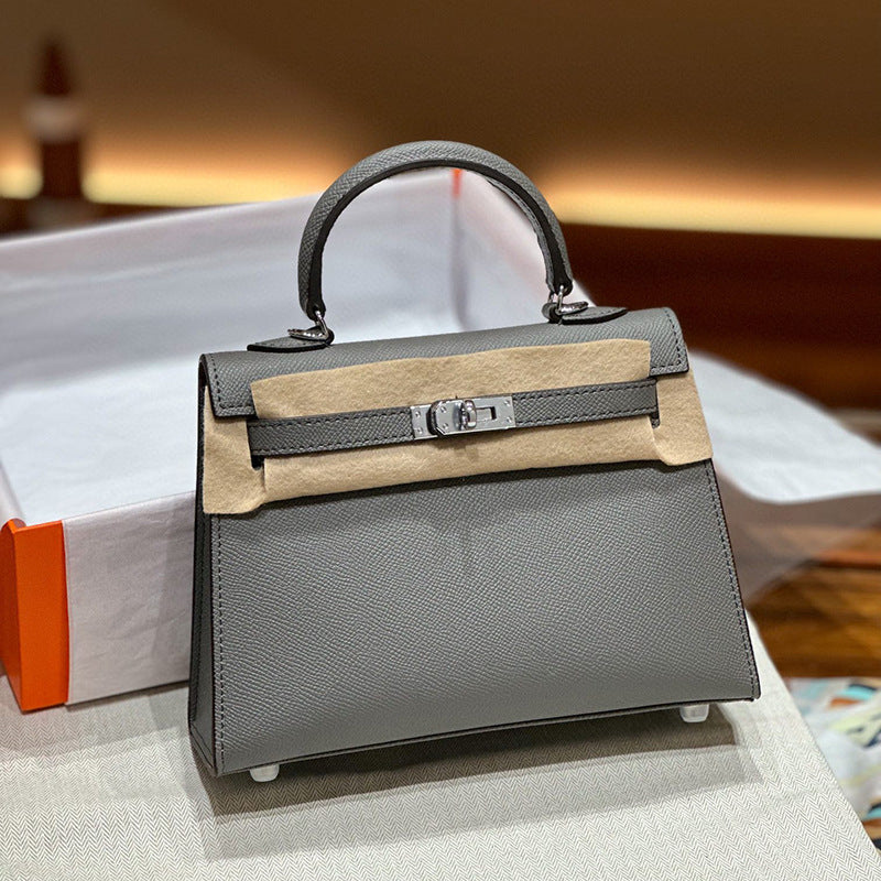 Women's Second Generation Palm Print Kelly Leather Fashion Pouches Mini Shoulder Bags