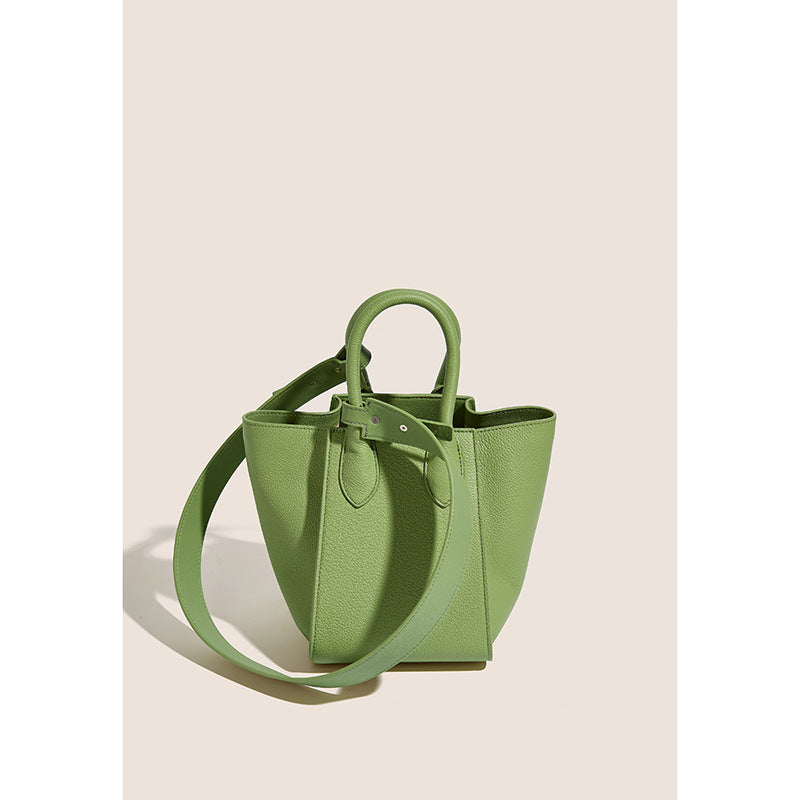 Women's Genuine Leather Wings Style Niche Exquisite Bucket Bags