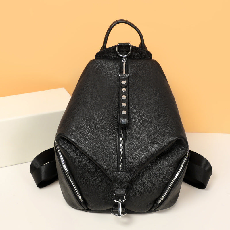 Women's Genuine Leather First Layer Cowhide Large Backpacks
