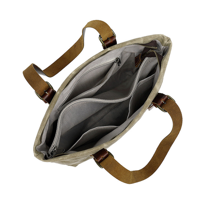 Batik Canvas Neutral Unisex Large Capacity Vintage First Crossbody Bags