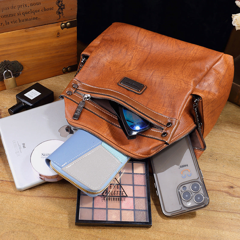 Women's Retro Style Single Pillow Large Capacity Backpacks