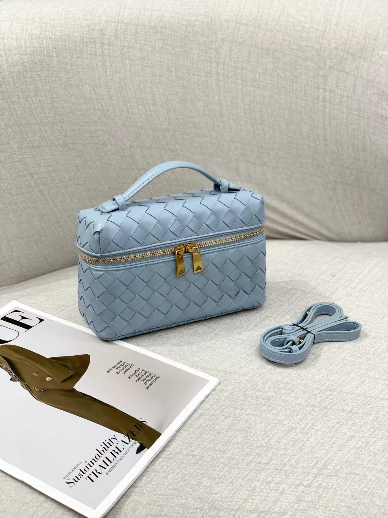 Leather Hand-woven Vintage Weave Lunch Box Backpacks