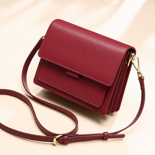 Women's Summer Trendy Genuine Leather File Crossbody Bags