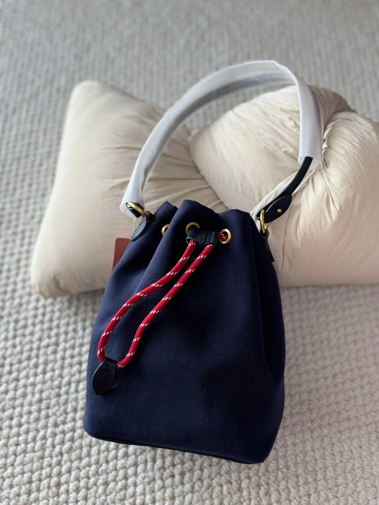 Women's Canvas Drawstring Design Simple Large Handbags